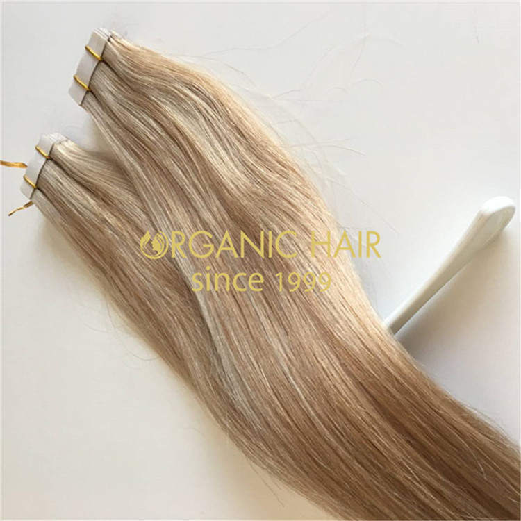 Wholesale 100% human hair tape in hair extensions,remy hair extensions in Chinese factory R18